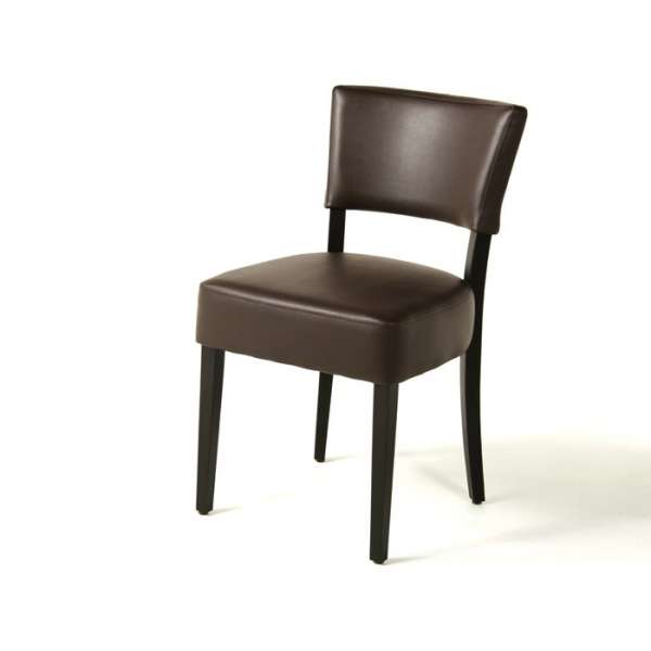 Chaise contemporaine en vinyl marron - Steffi - 12