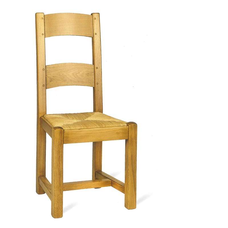Chaise de salle à manger française en bois rustique - 652 662