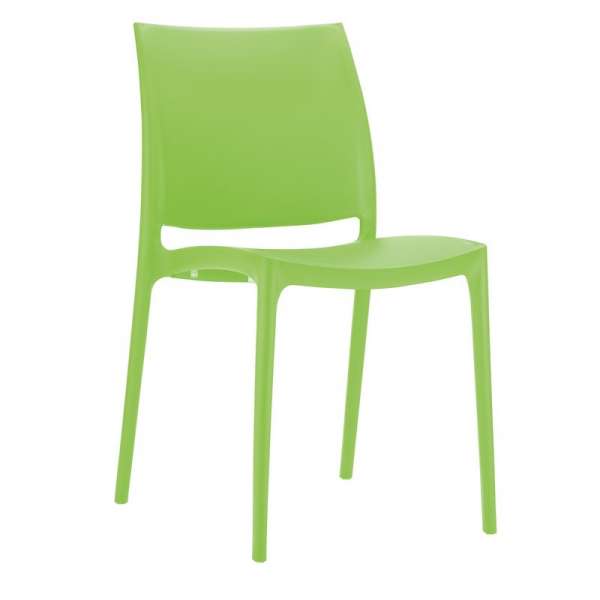 Chaise verte en plastique polypropylène - Maya - 20