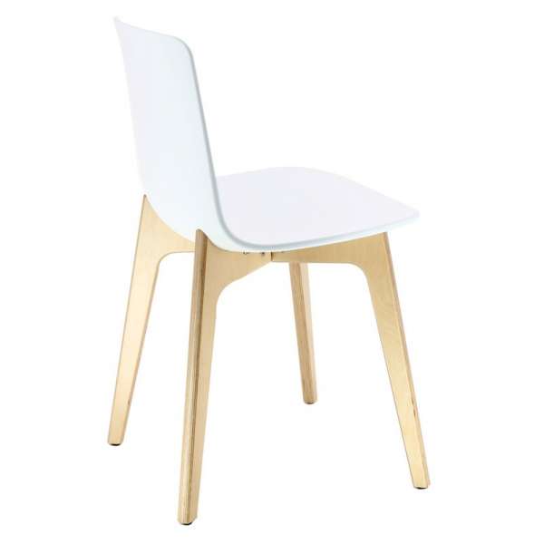 Chaise design en polypropylène et piètement bois Lottus - 8