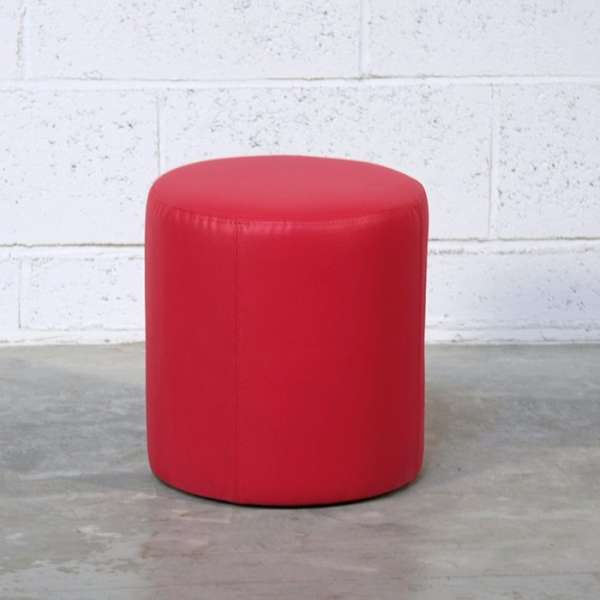 Pouf rond rouge – Rondo - 1