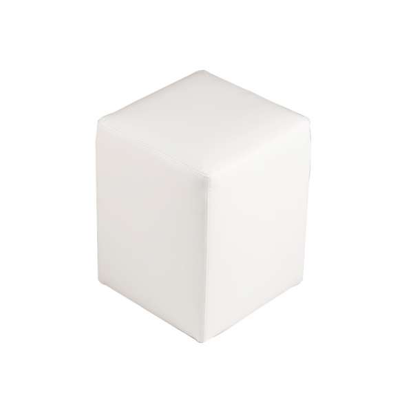 Pouf carré blanc – Quadra - 8