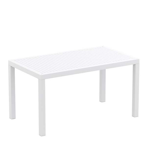 Table de terrasse rectangulaire coloris blanc - Ares - 14