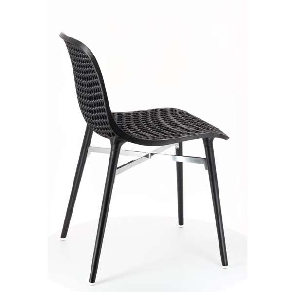 Chaise design Next Infiniti® - Piétement hêtre massif laqué & assise polycarbonate - 5