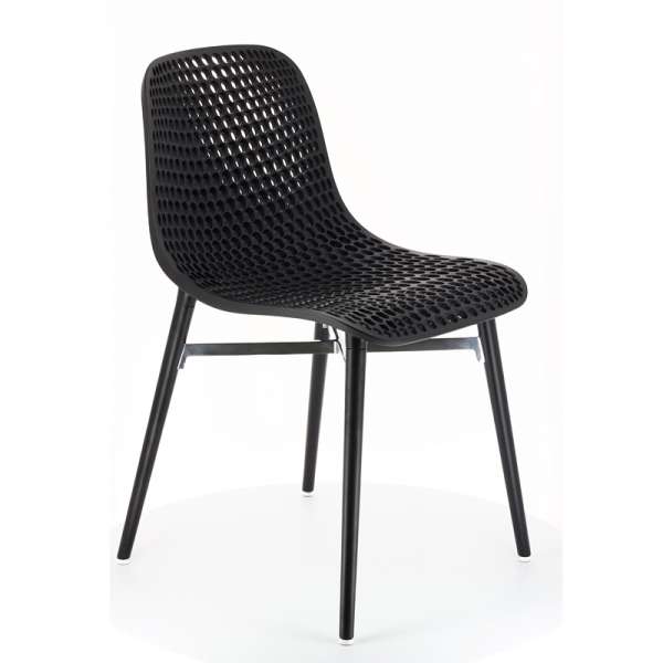 Chaise design Next Infiniti® - Piétement hêtre massif laqué & assise polycarbonate - 3
