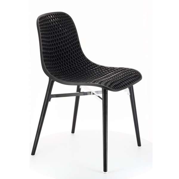 Chaise design Next Infiniti® - Piétement hêtre massif laqué & assise polycarbonate - 4