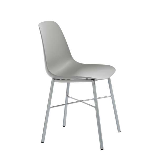 Chaise moderne en polypropylène et métal gris - Cloe - 11