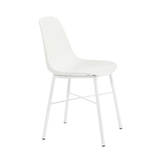 Chaise moderne en polypropylène et métal blanc - Cloe - 15