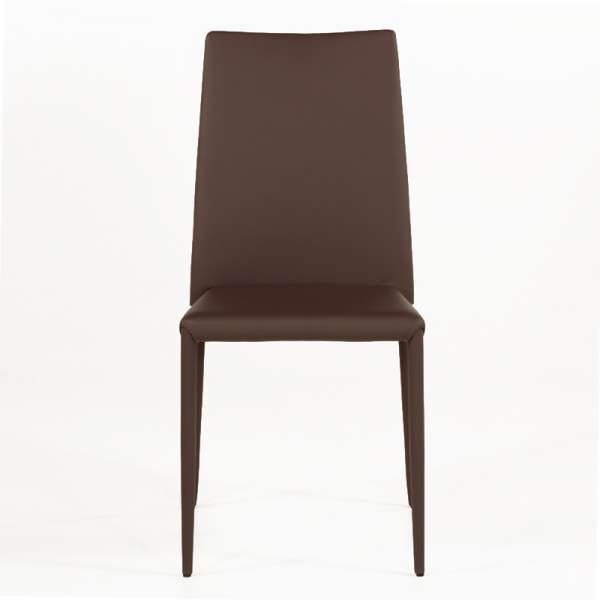 Chaise contemporaine en cuir marron - Bea - 3