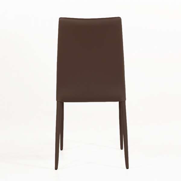 Chaise contemporaine en cuir marron - Bea 5 - 7