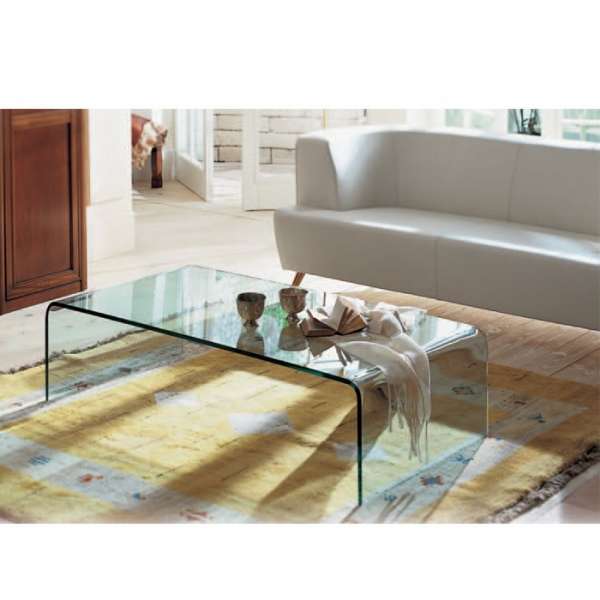 Table basse moderne rectangulaire en verre - Bridge Sovet® 4 - 4