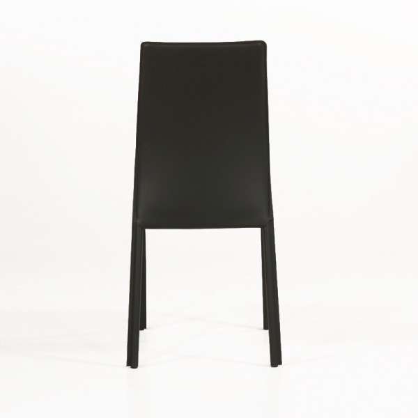 Chaise de salle à manger en cuir noir - Giada - 7