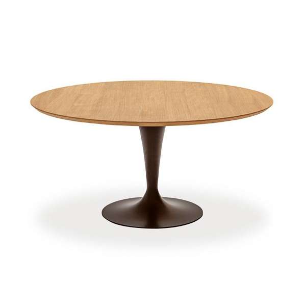 Table ronde design plateau bois - Flute Sovet® 6 - 8