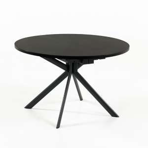 Table ronde en céramique noire extensible - Giove 9