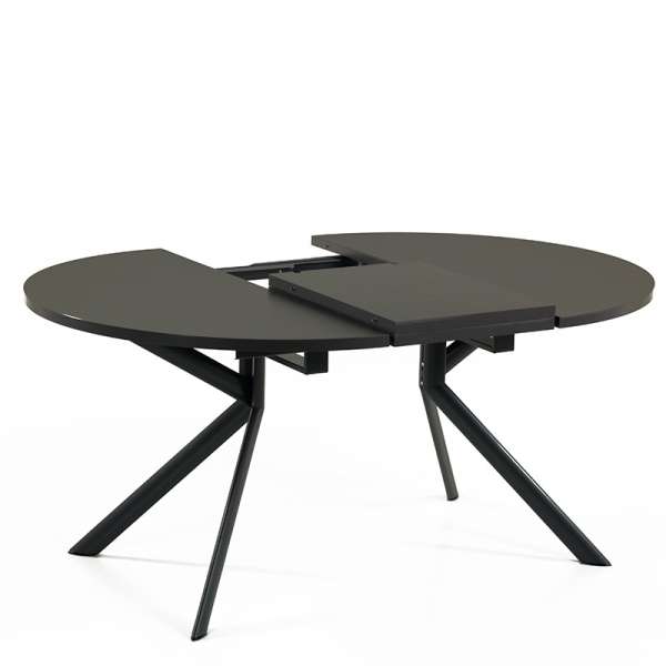 Table ronde en céramique noire extensible - Giove 11 - 12