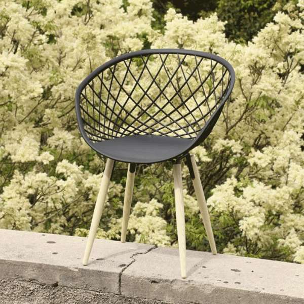 Chaise design en polypropylène noir - Sidera - 10