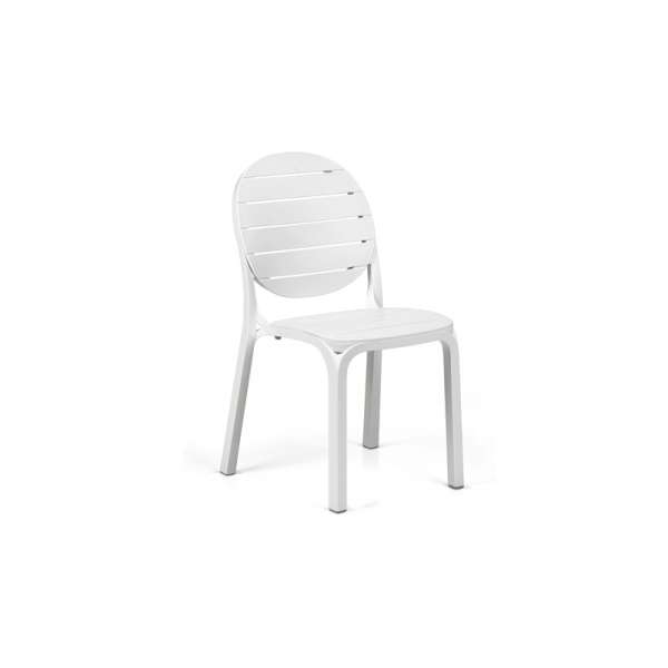 Chaise de jardin en polypropylène blanc - Erica - 3
