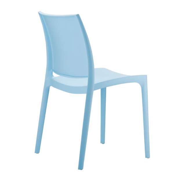 Chaise de jardin en plastique bleu - Maya - 32