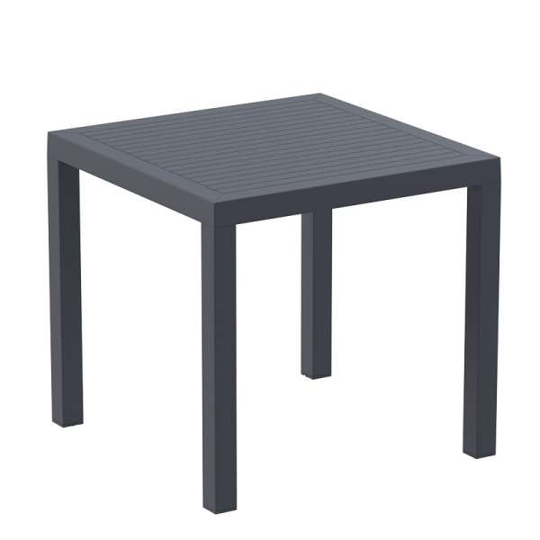 Table de terrasse carrée grise - Ares - 9