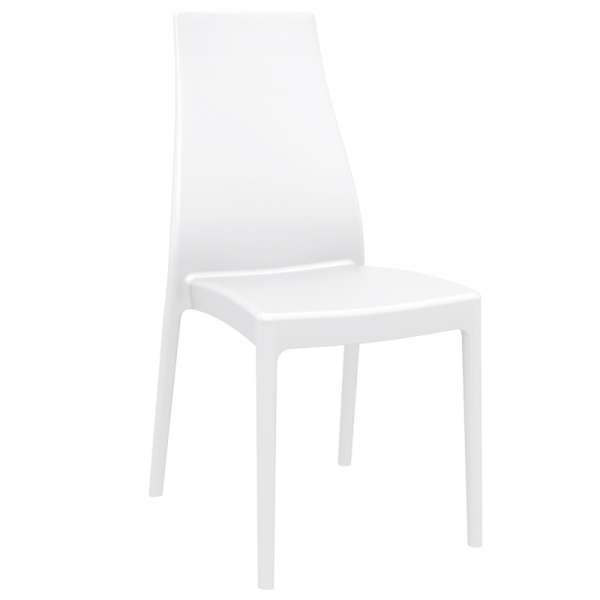 Chaise de jardin en polypropylène blanc - Miranda - 10