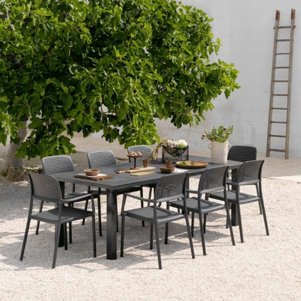 Salon de jardin en plastique et métal - Levante Bora - 1