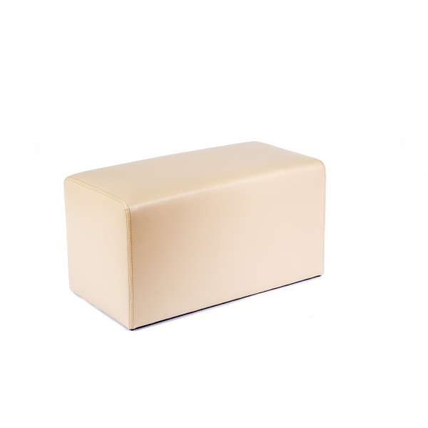 Pouf rectangulaire contemporain beige - Max Q78 - 15