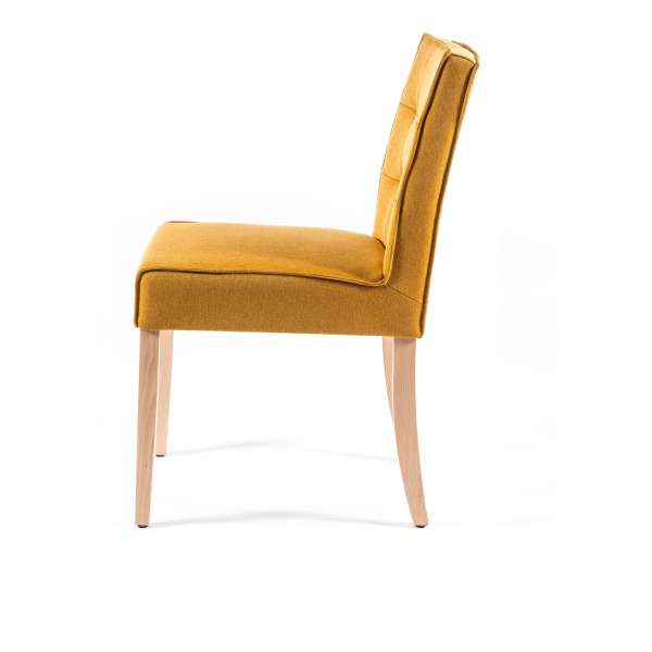 Chaise moderne matelassée en tissu et bois - Carpe - 3