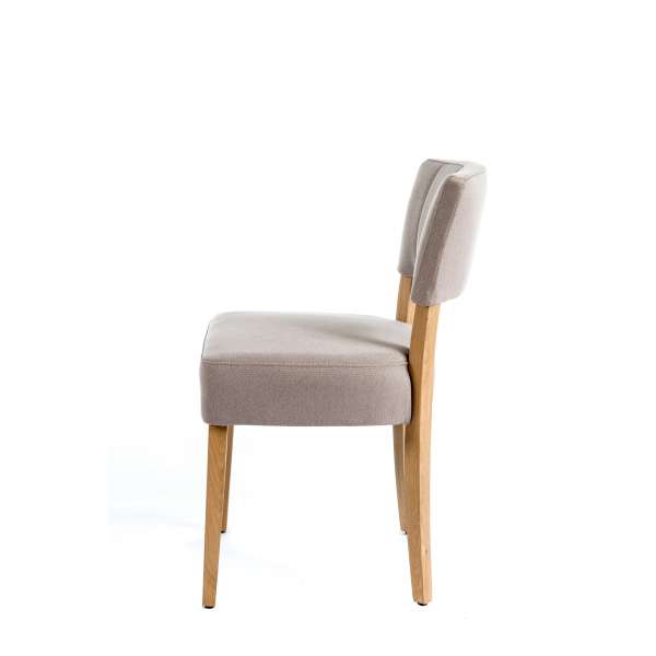 Chaise moderne matelassée en tissu et bois - Steffi - 3
