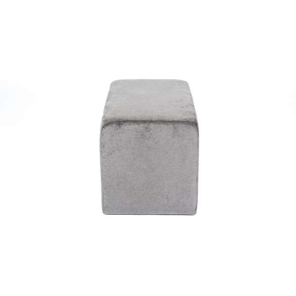 Pouf rectangulaire moderne en tissu gris anthracite - Max Q78 - 5