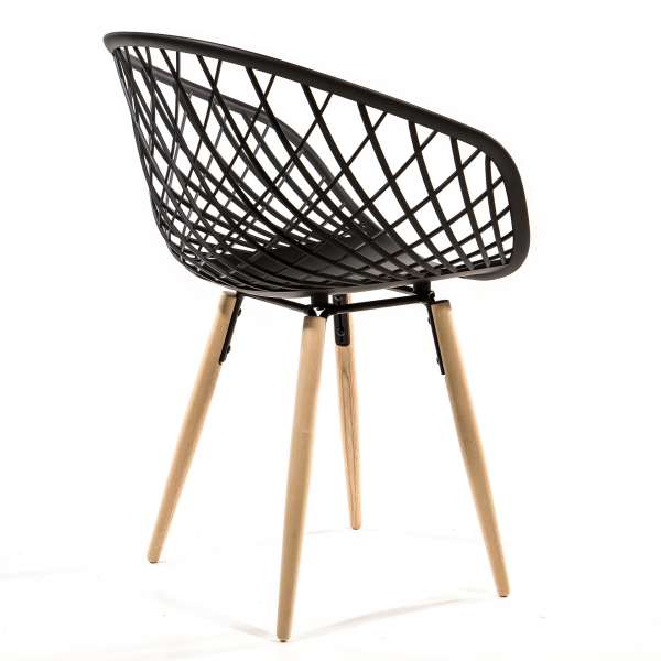 Chaise en polypropylène noir - Sidera - 9