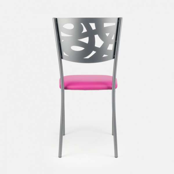 Chaise contemporaine en métal et vinyle - Claudie 7 - 7