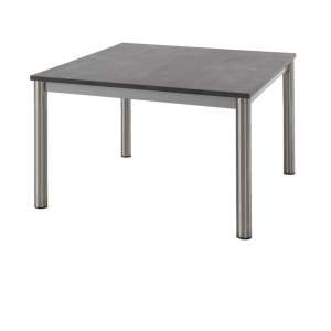 Table contemporaine carrée en mélaminé et métal - Candi