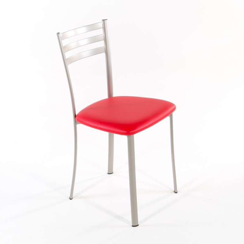 Chaise de cusine métal Roma par Perfecta (Blanc, Rouge, Noir)