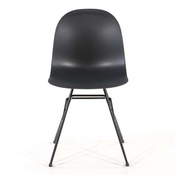 Chaise design en polypropylène noir et métal - 1664 Academy Connubia 2 - 2