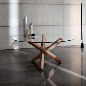 Mikado Table ronde en verre 80 cm by Closet 