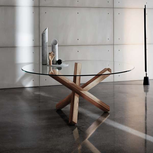 Table en verre design ronde - Aikido Sovet® - 1