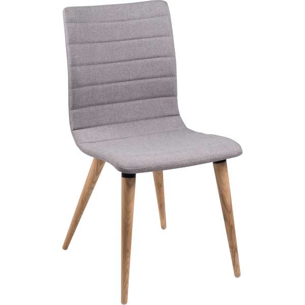Chaise scandinave en tissu et bois - Doris 6 - 10