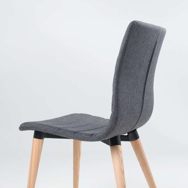 Chaise scandinave en tissu et bois - Doris 8 - 8