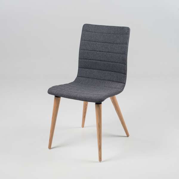 Chaise scandinave en tissu et bois - Doris 2 - 2