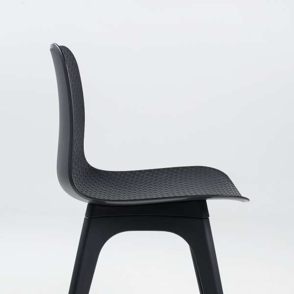 Chaise moderne en polypropylène noir - Céleste - 4