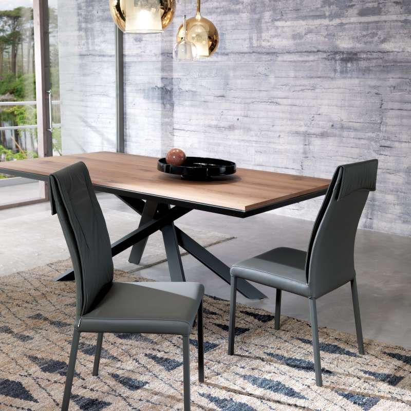 Table Design Extensible Rectangulaire En Bois Et Metal 4x4 4