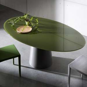 Table design ovale en verre - Totem Sovet®