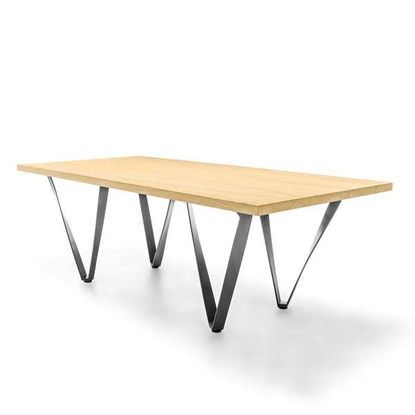 Table design en métal et bois - Wave 11 - 5