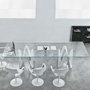 Table de salle à manger design en verre - 320 x 120 cm - Lambda Sovet®