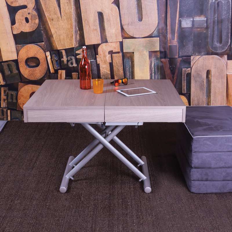 Table transformable en lit pour petit espace en mélaminé - Tavoletto