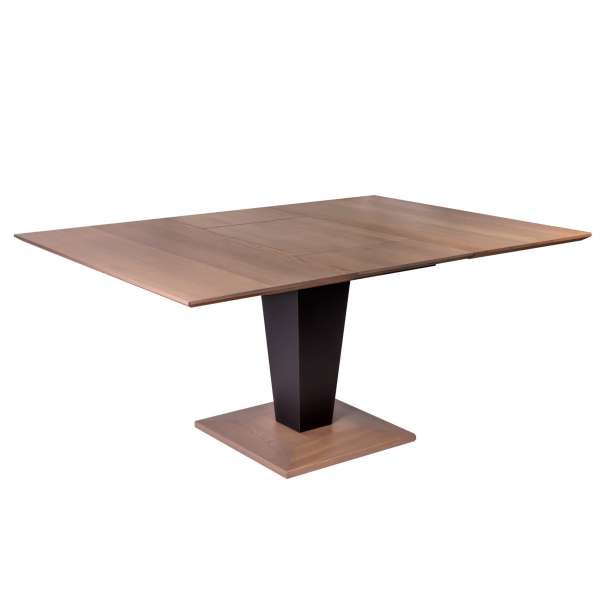 Table carrée extensible en chêne avec pied central - Philae  - 2