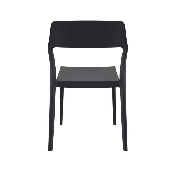 Chaise de jardin empilable design en polypropylène noir - Snow - 11