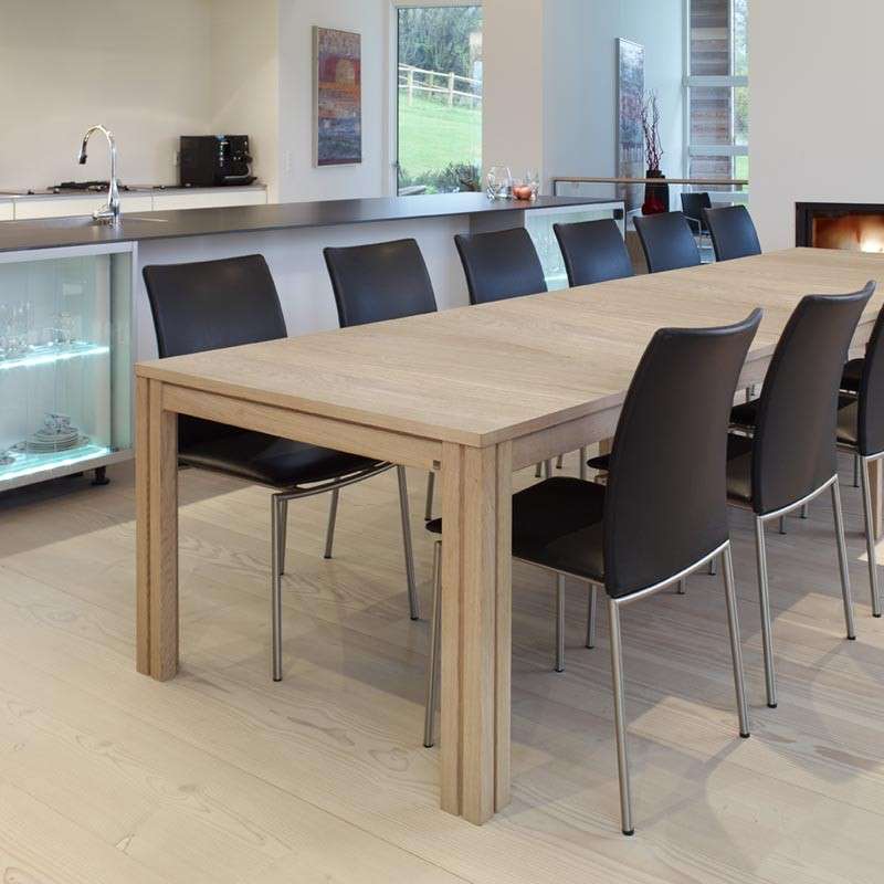 Table scandinave rectangulaire en bois avec allonges - SM23-24