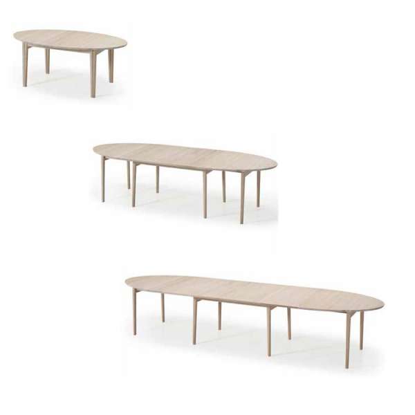Table extensible ovale en bois naturel style scandinave - SM78 - 8