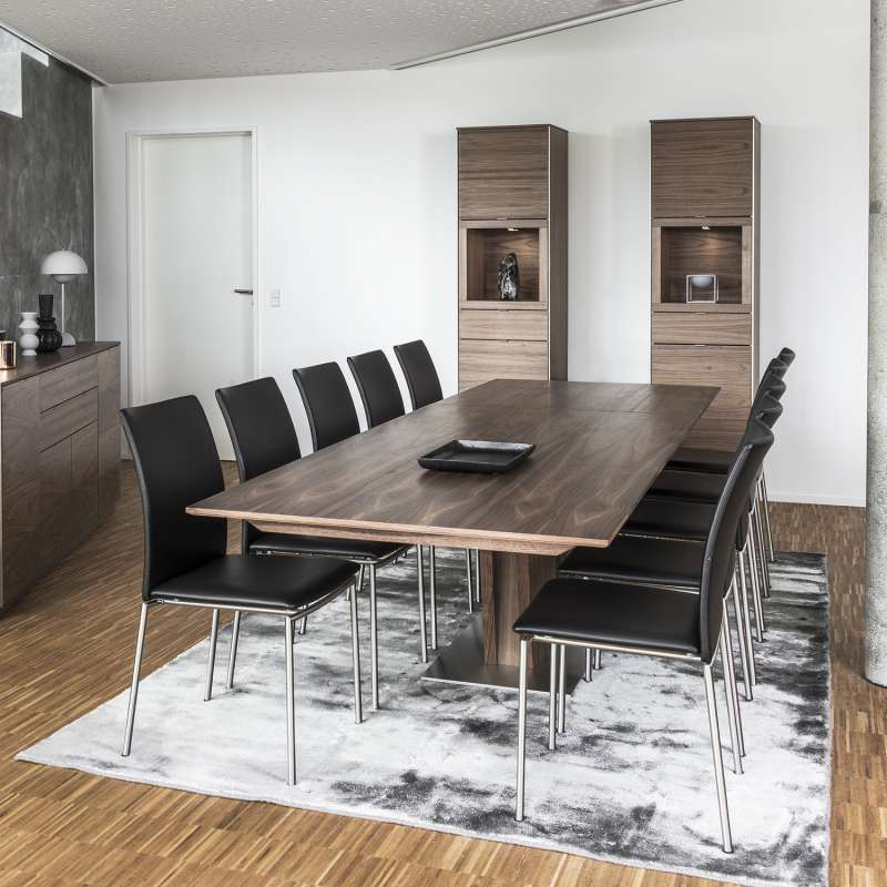 Table En Bois Moderne Extensible Avec Pied Central Sm39 4